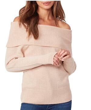 Paige Izabella Camel Colored Off The Shoulder Sweater - L